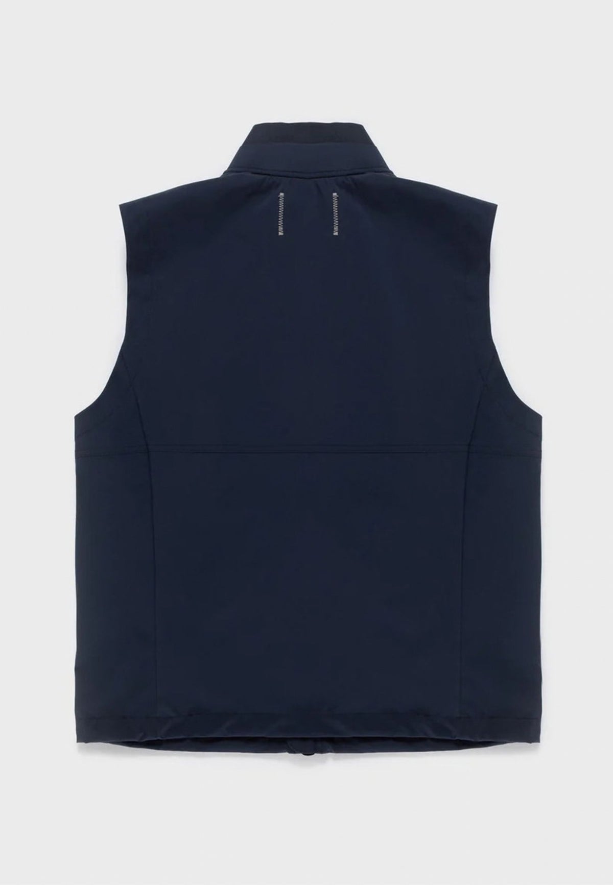 Smanicato con collo alto e zip Refrigiwear, blu, su fondo bianco, vista posteriore