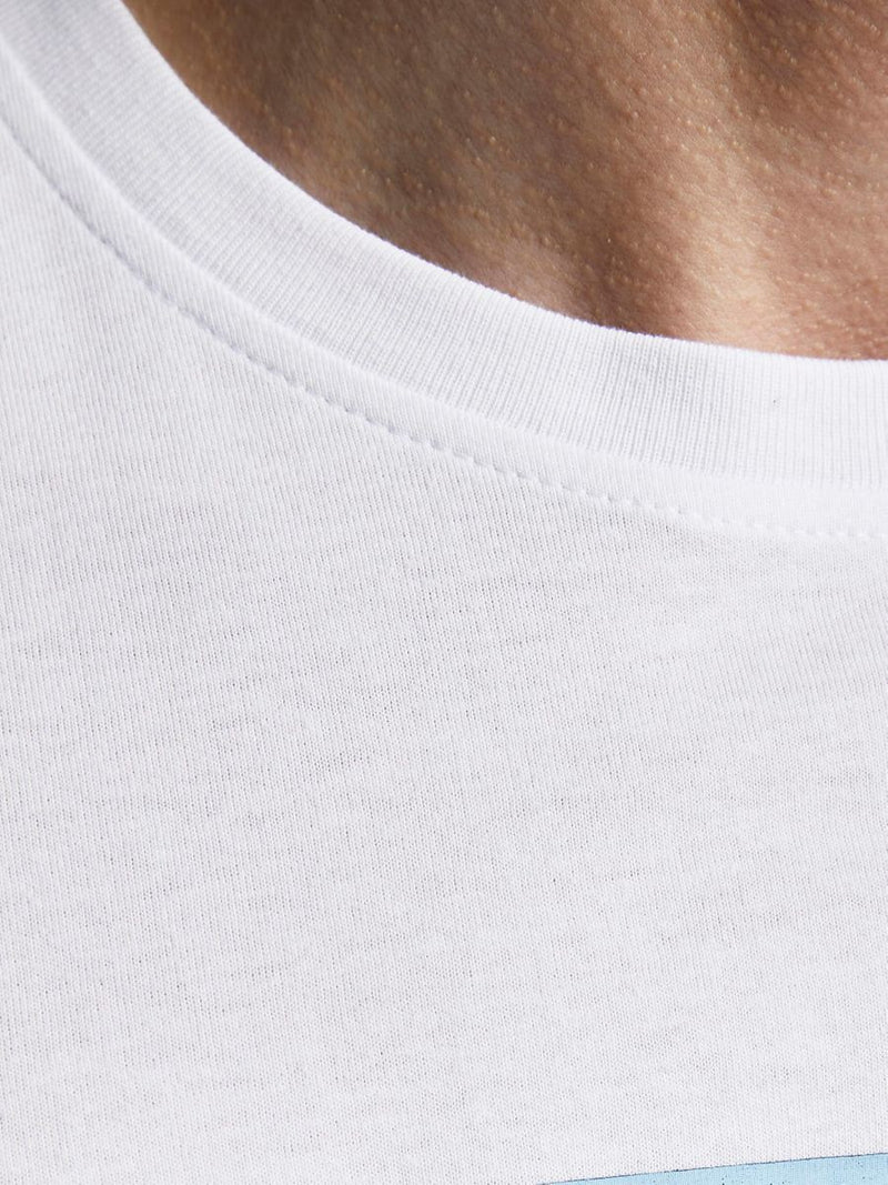 12185096 - T- shirt girocollo con stampa sul davanti bicolore