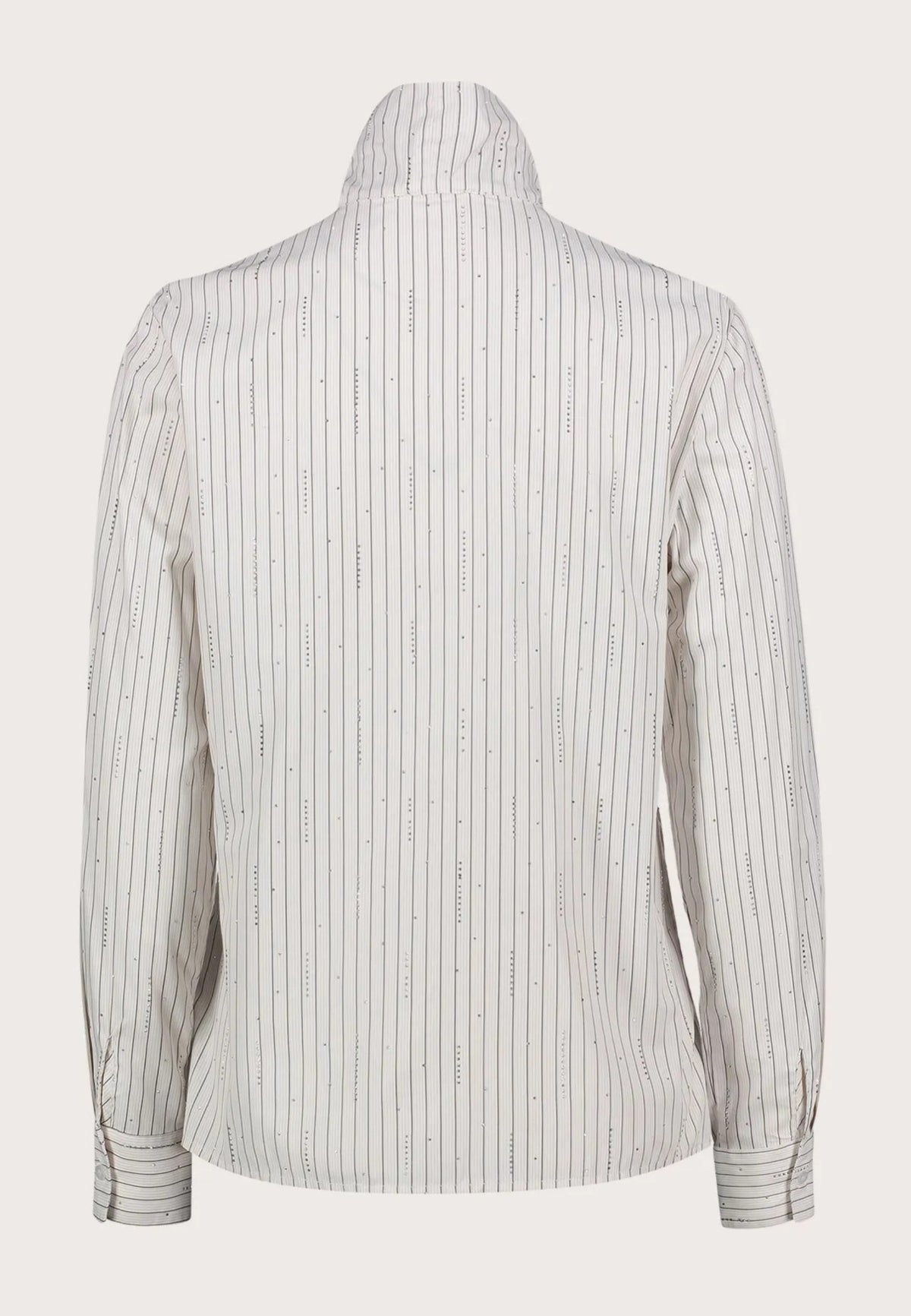 Camicia a righe con fiocco al collo Gaudi Jeans, retro su fondo bianco