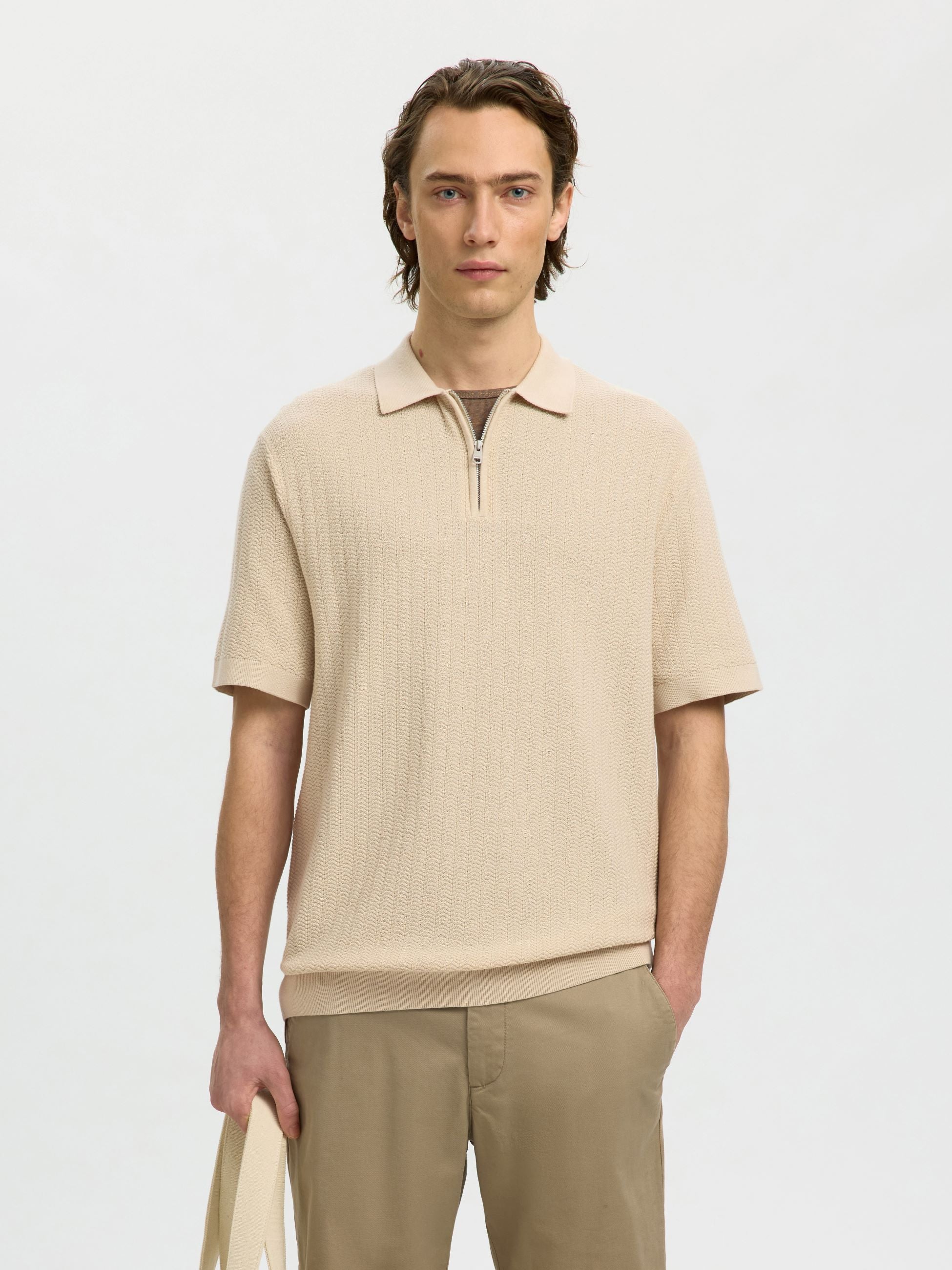 T-Shirt e Polo Selected 16096388 Panna