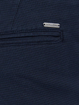 12192340 -Pantalone taglio classico in micro tweed nero.