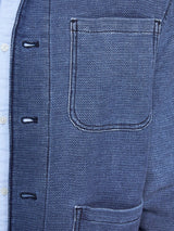 12149314 - Giacca sportiva effetto jeans con tasca e bottoni a vista.