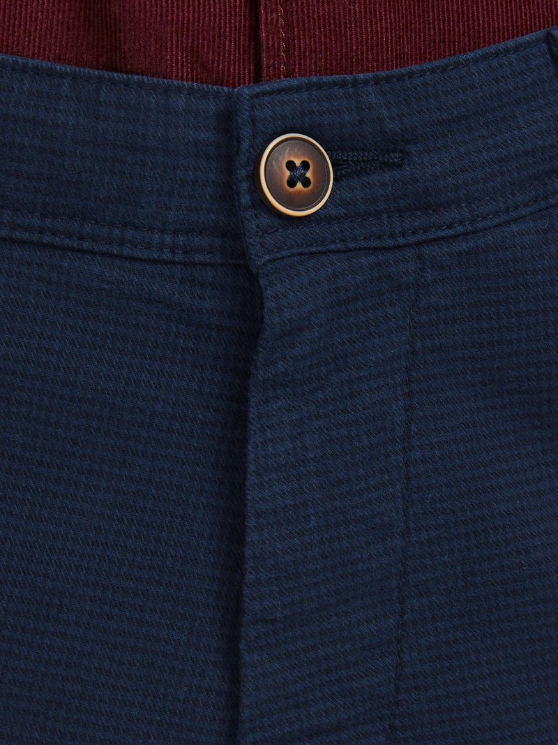 12192340 -Pantalone taglio classico in micro tweed nero.