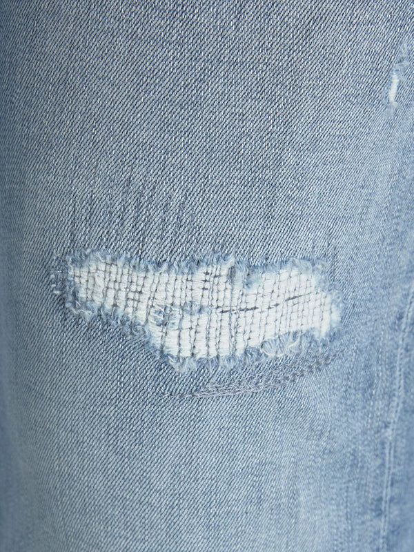 12204336 -Jeans Glenn lavaggio chiaro, con strappi e cuciture alle tasche posteriori,