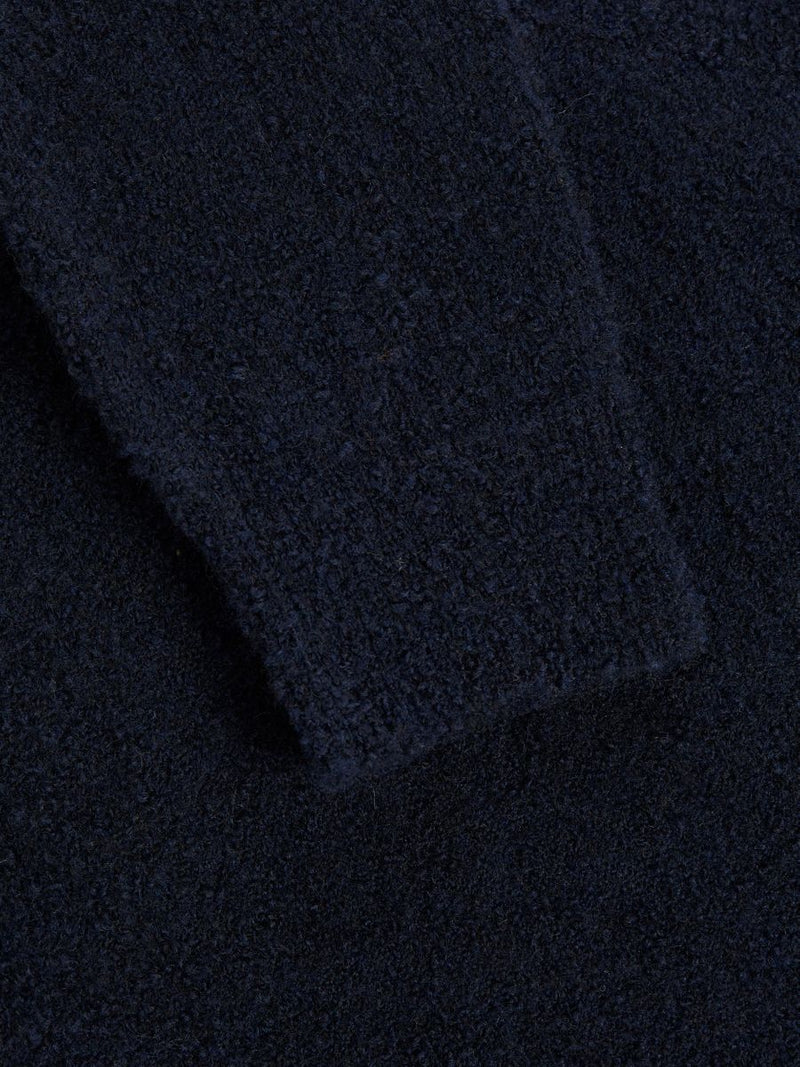 12193533 - Maglione trama di lana a rilievo, girocollo.