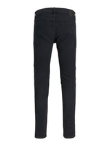 12201739 - Jeans Liam skinny elasticizzato, lavaggio scuro con piccole rotture.