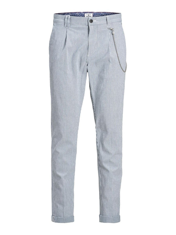 12169590 - Pantalone taglio classico con righe bicolore